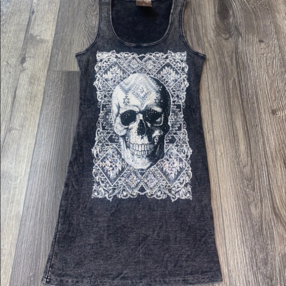 new VOCAL tank top SKULL mineral wash  HOT!!